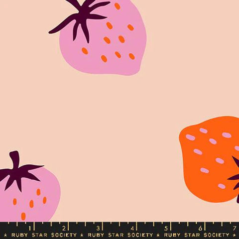 Ruby Star Strawberry Toss - 108" WIDE BACK Peach