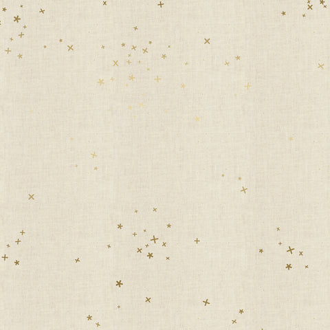 Cotton and Steel Freckles - Twinkle Unbleached Metallic