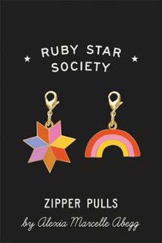 Ruby Star Society Zipper Pulls - Alexia Marcelle Abegg Rainbow and Star