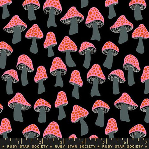 Ruby Star Society - Firefly - Mushrooms Black and Pink