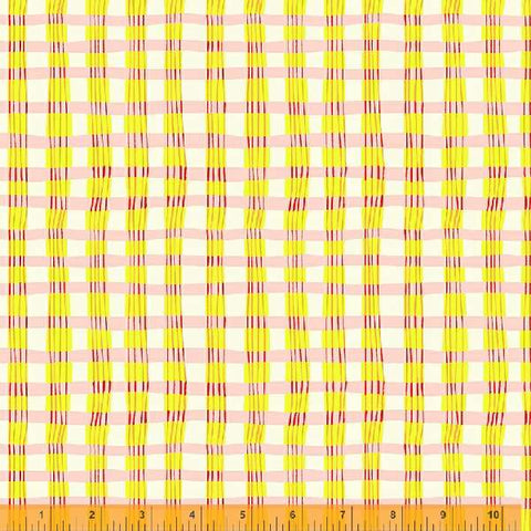 Heather Ross - Lucky Rabbit - Pleated Plaid Pink/Yellow
