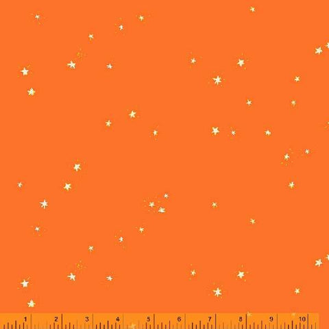 Heather Ross - Lucky Rabbit - Hand Drawn Stars Red Orange