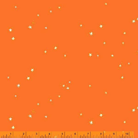 Heather Ross - Lucky Rabbit - Hand Drawn Stars Red Orange