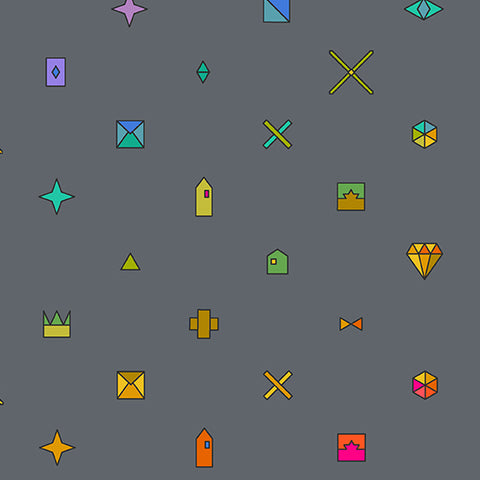 NEW Alison Glass Sunprint 2022 - 10th Anniversary Collection - Trinket Charcoal