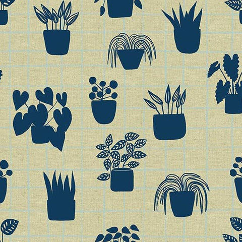 Home by Sarah Golden -  LINEN House Plants Cyan