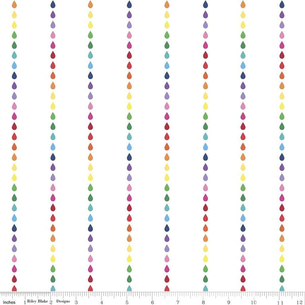 Riley Blake - Dream by Quiet Play -Rainbow Dream Raindrops