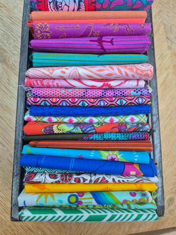 Mystery Fat Quarter Bundle - 7 FQs - Alison Glass/Tula Pink/Anna Maria Horner Fabrics
