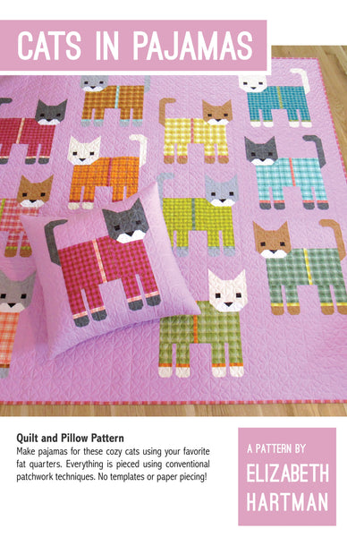 NEW! Cats in Pyjamas Quilt by Elizabeth Hartman - Paper Quilt Pattern