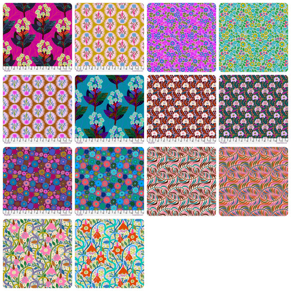 ** RESERVATION Bloomology by Monika Forsberg for Conservatory Craft - Full Fat Quarter Fabric Bundle (14 pieces) **