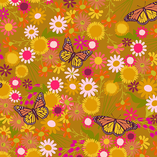 NEW Alison Glass WILDFLOWERS - Monarch Flowers Yarrow